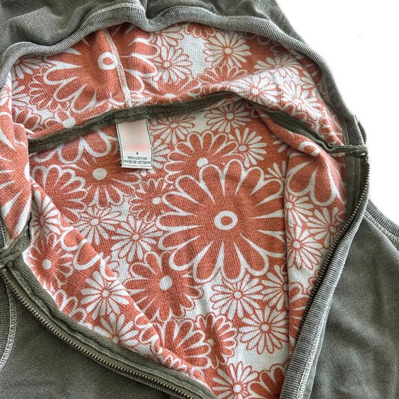 Rare 2000s Green Hooded Vest With Floral Lining ASO Princess Protection Program - Picture 5 of 7